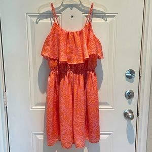 Lilly Pulitzer for Target Pink Coral Giraffe Spaghetti Strap  Mini Dress Medium